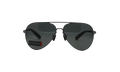 Litewire Aviator Sunglasses "Gray Polarized - Satin Gunmetal / Black Rubber" 8640136 310108