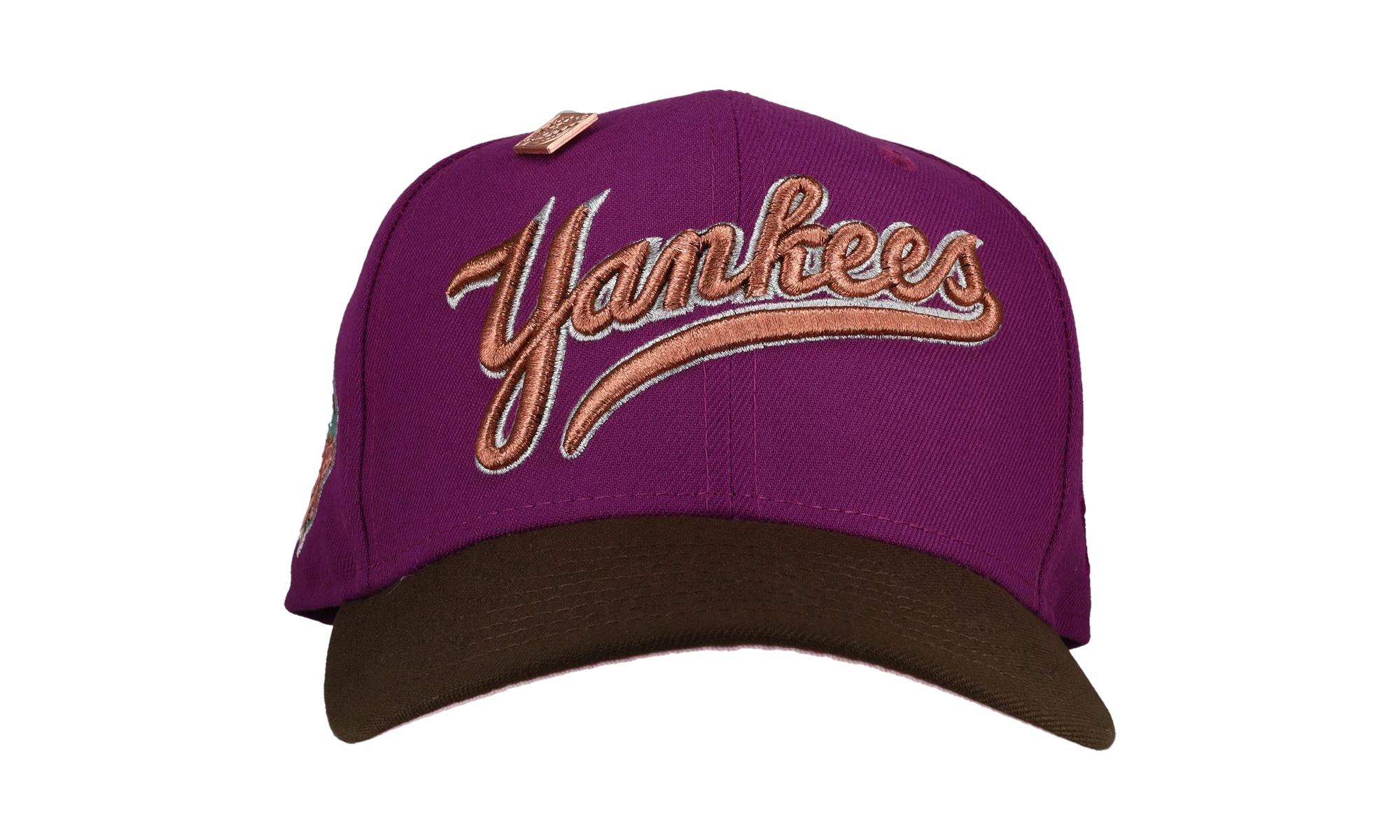 59FIFTY New York Yankees 1999 World Series Script Fitted Hat "Purple" NE255