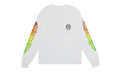 Floral Sleeve Gradient Long-Sleeve T-Shirt "White" CHRM1142