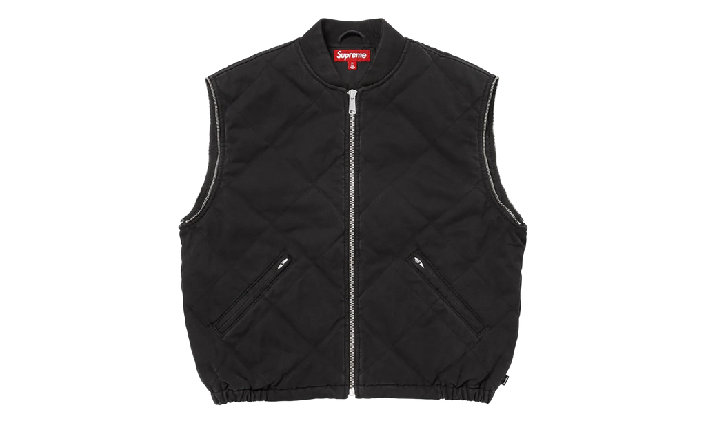 Zip-Off Sleeve Quilted Bomber Jacket "Black" SU26991