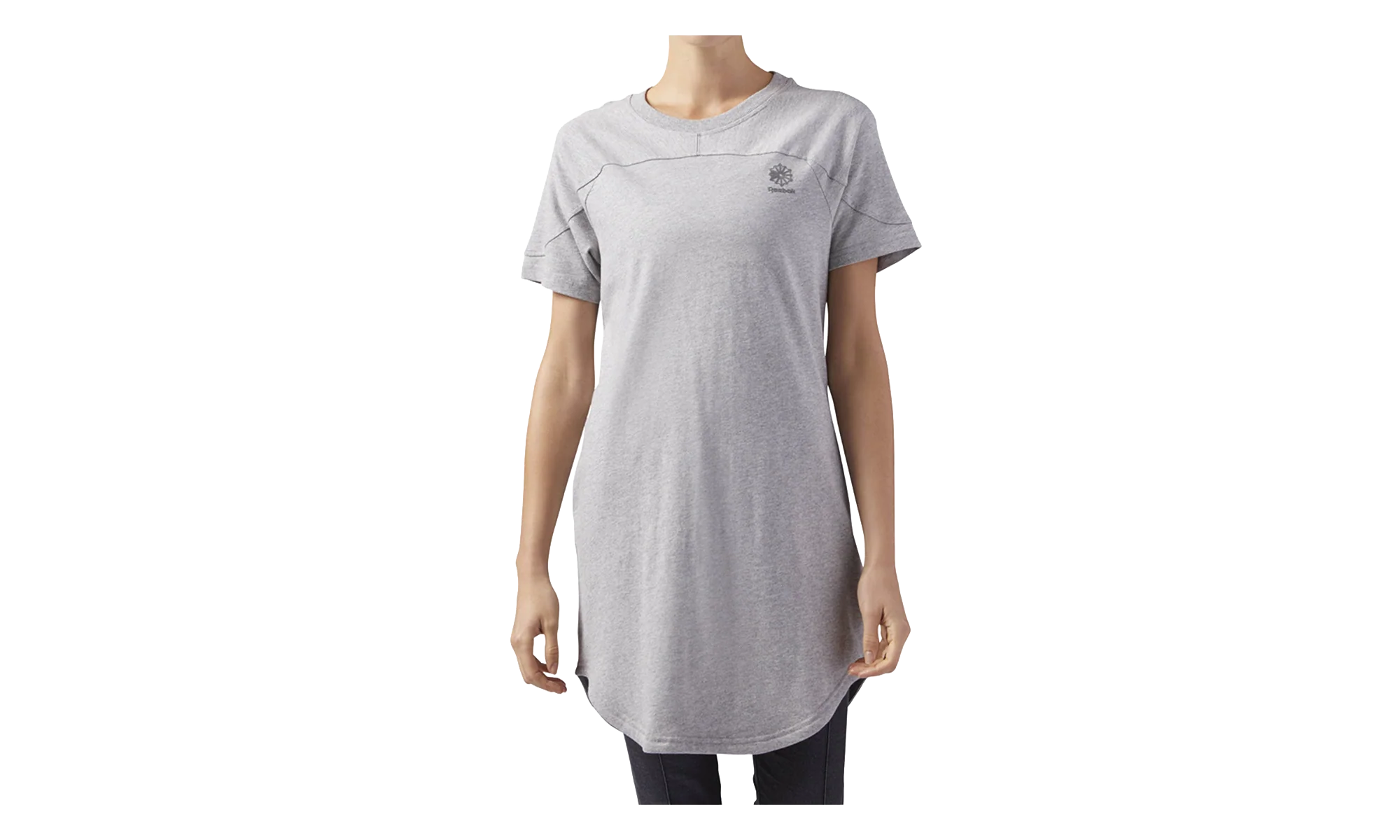 Classic Sportswear Open Back T-Shirt Dress WMNS "Medium Grey Heather" CF9493