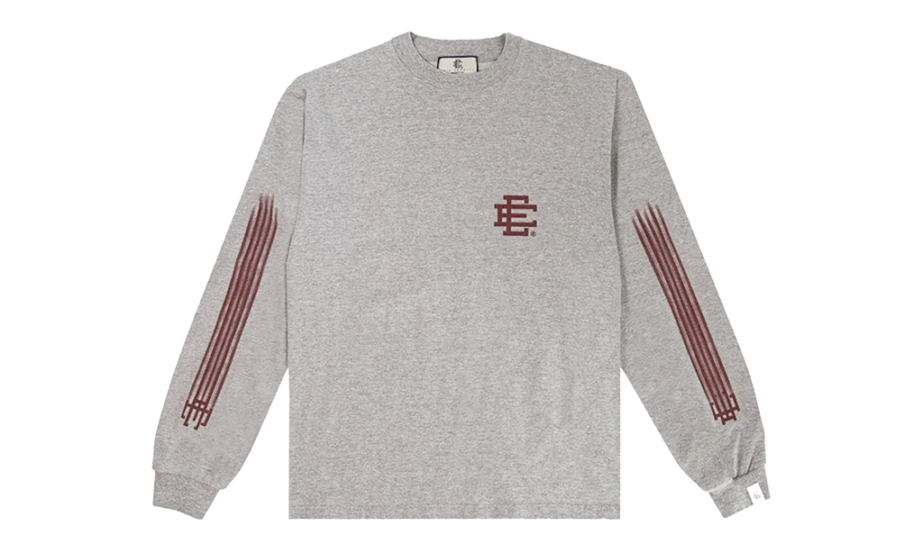EE LONG SLEEVE T-SHIRT "SS25 - Heather Grey/Maroon" EE646