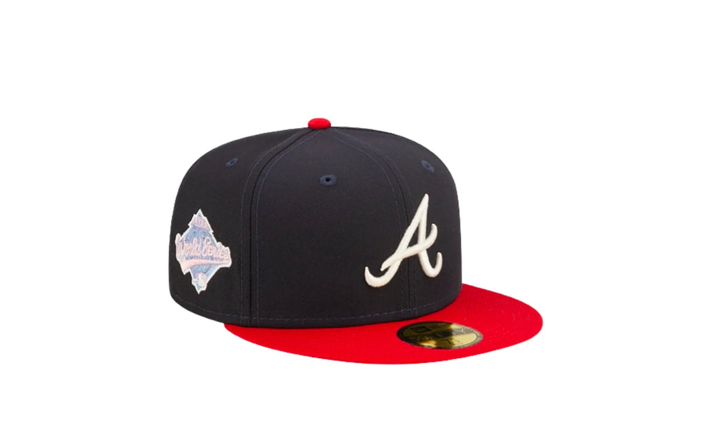 59Fifty MLB Atlanta Braves Pop Sweat Fitted Hat "Navy" 60243505