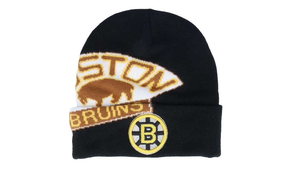 NHL Vintage Cricket Knit Beanie "Boston Bruins - Black" HCFK7268 BBNYYPPPBLCK