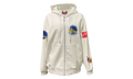 Lightweight Vegan Zip-Up Hooded Jacket "Golden State Warriors" NBA 147WHT WAR