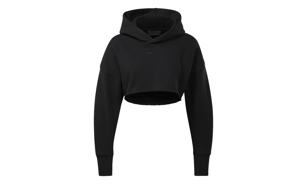Cardi B Crop Sweatshirt WMNS "Black / Red" H48417
