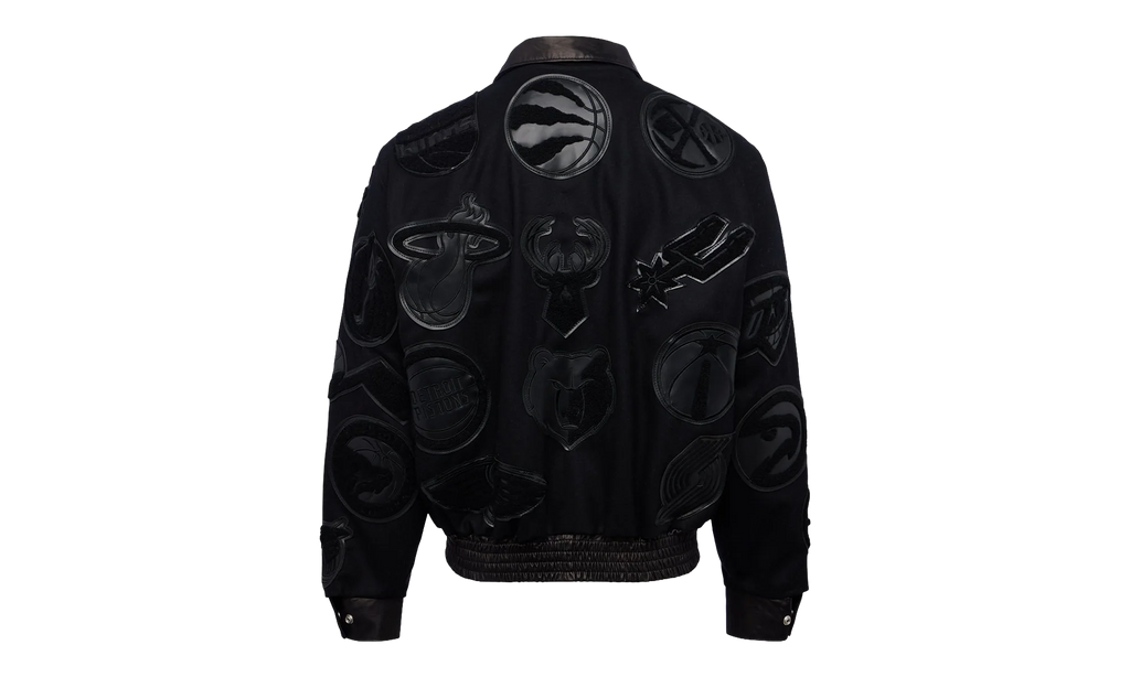 Vegan Leather Jacket "VNFL Collage" NFL 201 BLK
