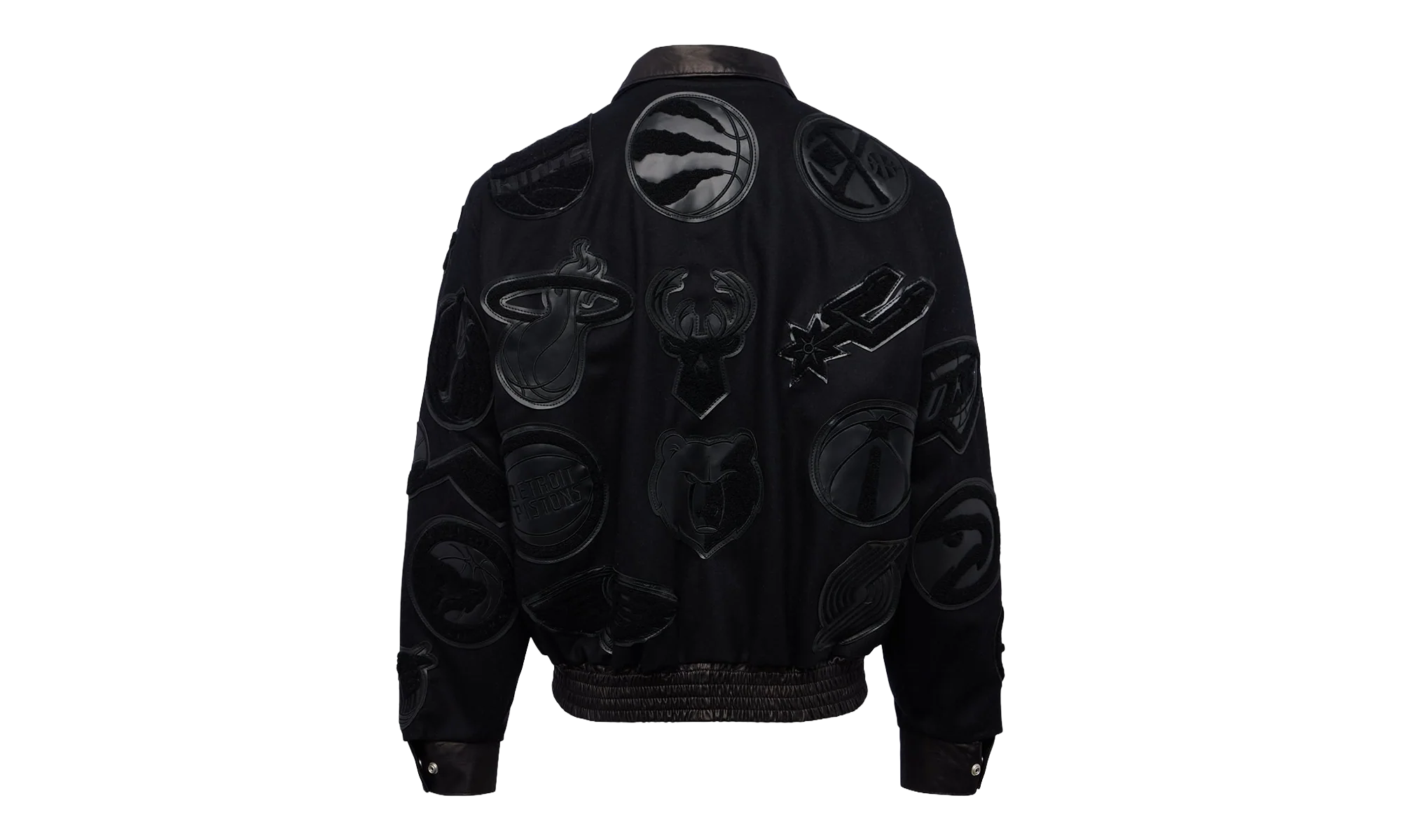 Vegan Leather Jacket "VNFL Collage" NFL 201 BLK