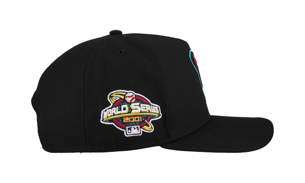 9FIFTY Arizona Diamondbacks 2001 Team Color A Frame Snapback Hat "Black (Grey Brim)" NE465