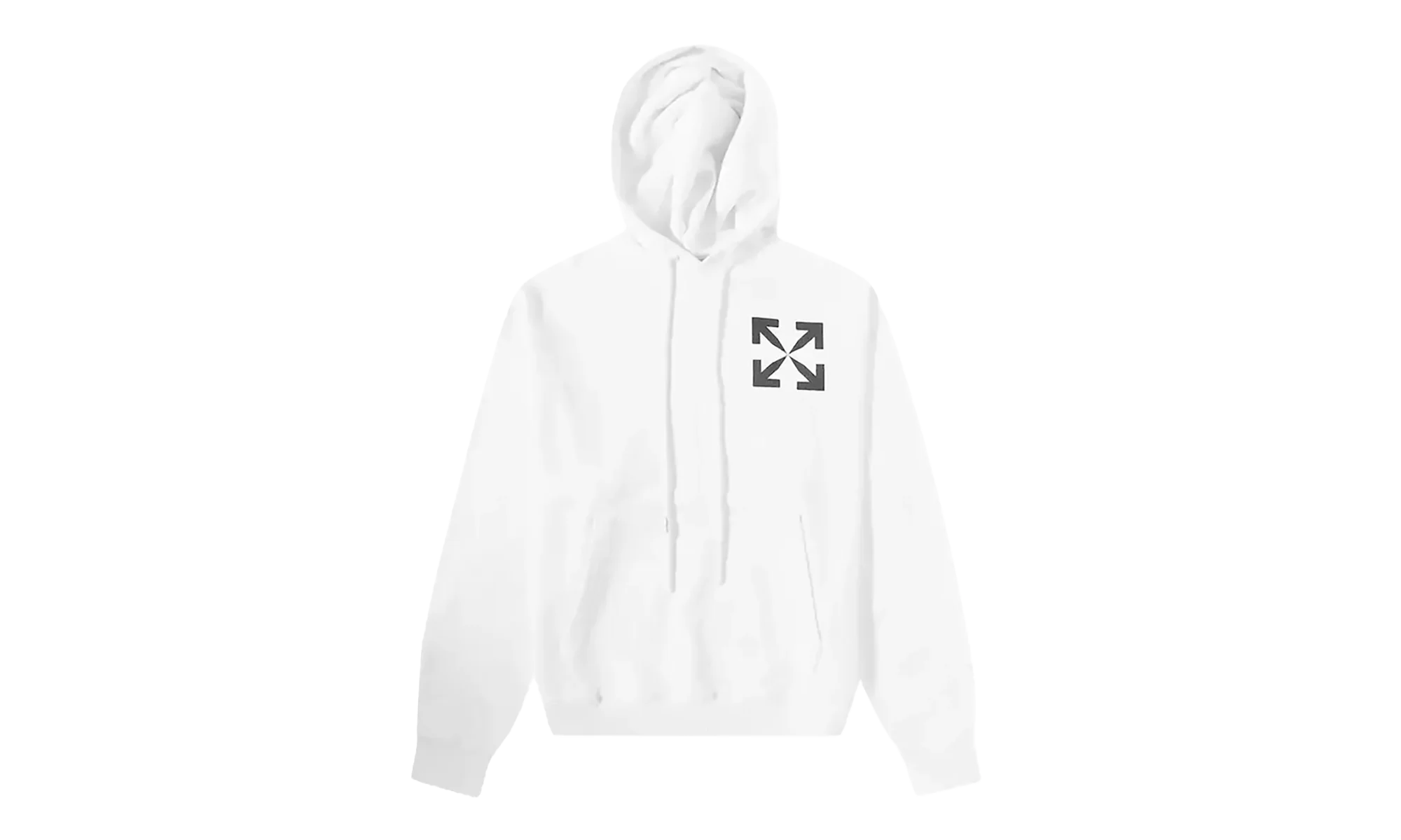 Single Arrow Over Hoodie "White" OMBB037C99FLE0080110