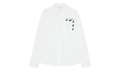 Diagonal Pocket Button Up Shirt "White" OMGA220C99FAB0010110