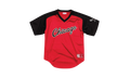 NBA Final Seconds Mesh V-Neck Shirt "Chicago Bulls - Red" BA87OQ CBU R FL3