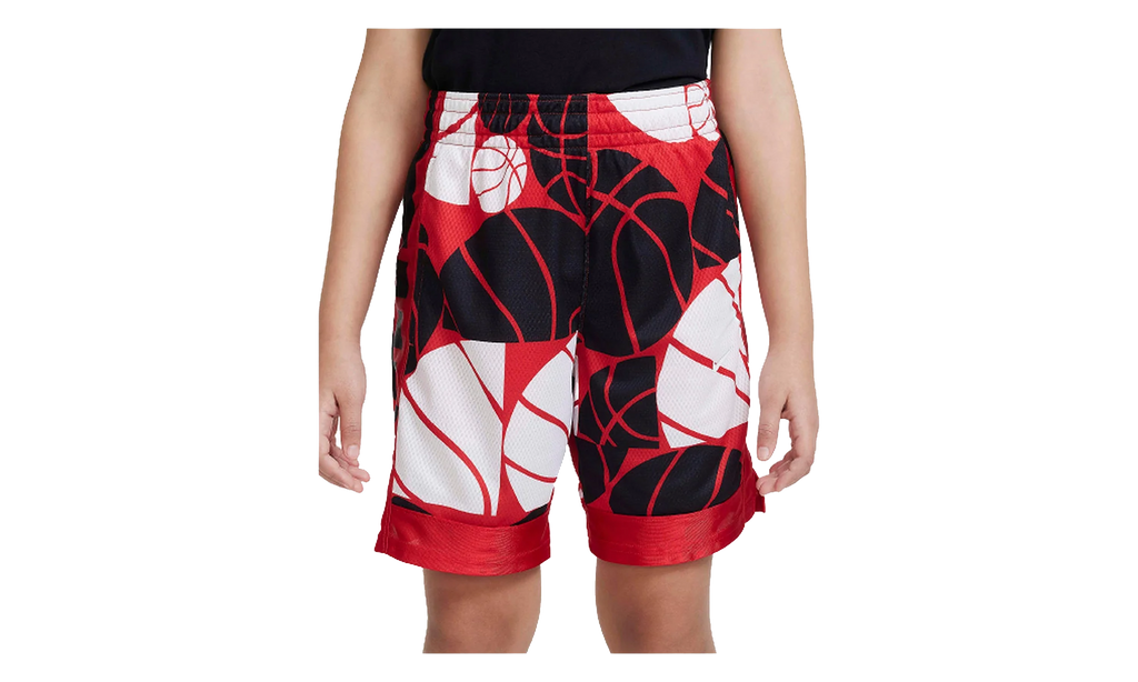 Dri-Fit Elite Printed Basketball Shorts GS "University Red / Black / White" DX5513 657