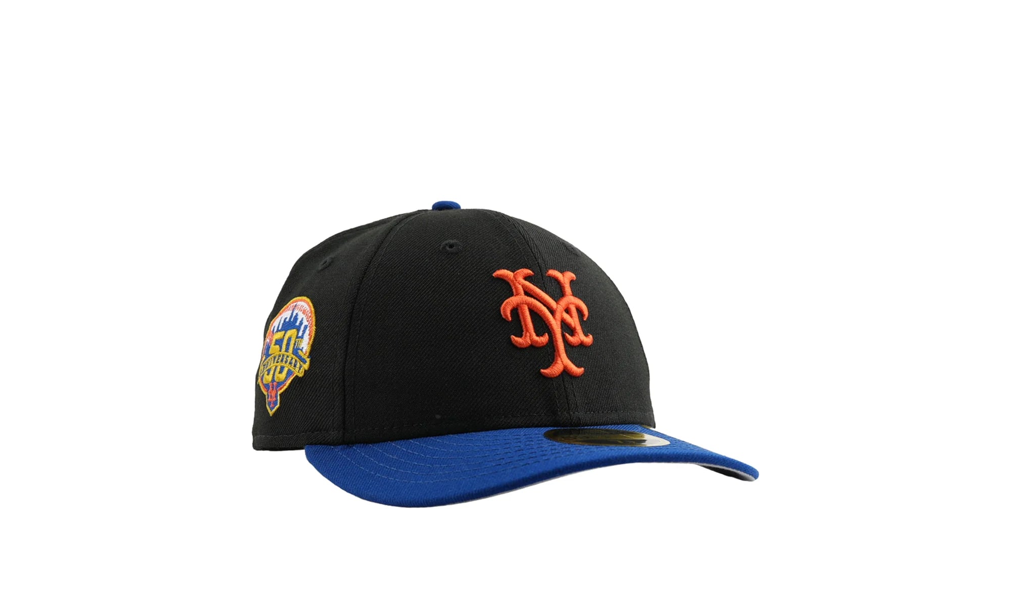 New York Mets 50th Anni. 59FIFTY Low Profile Fitted Hat "Black" 70737509