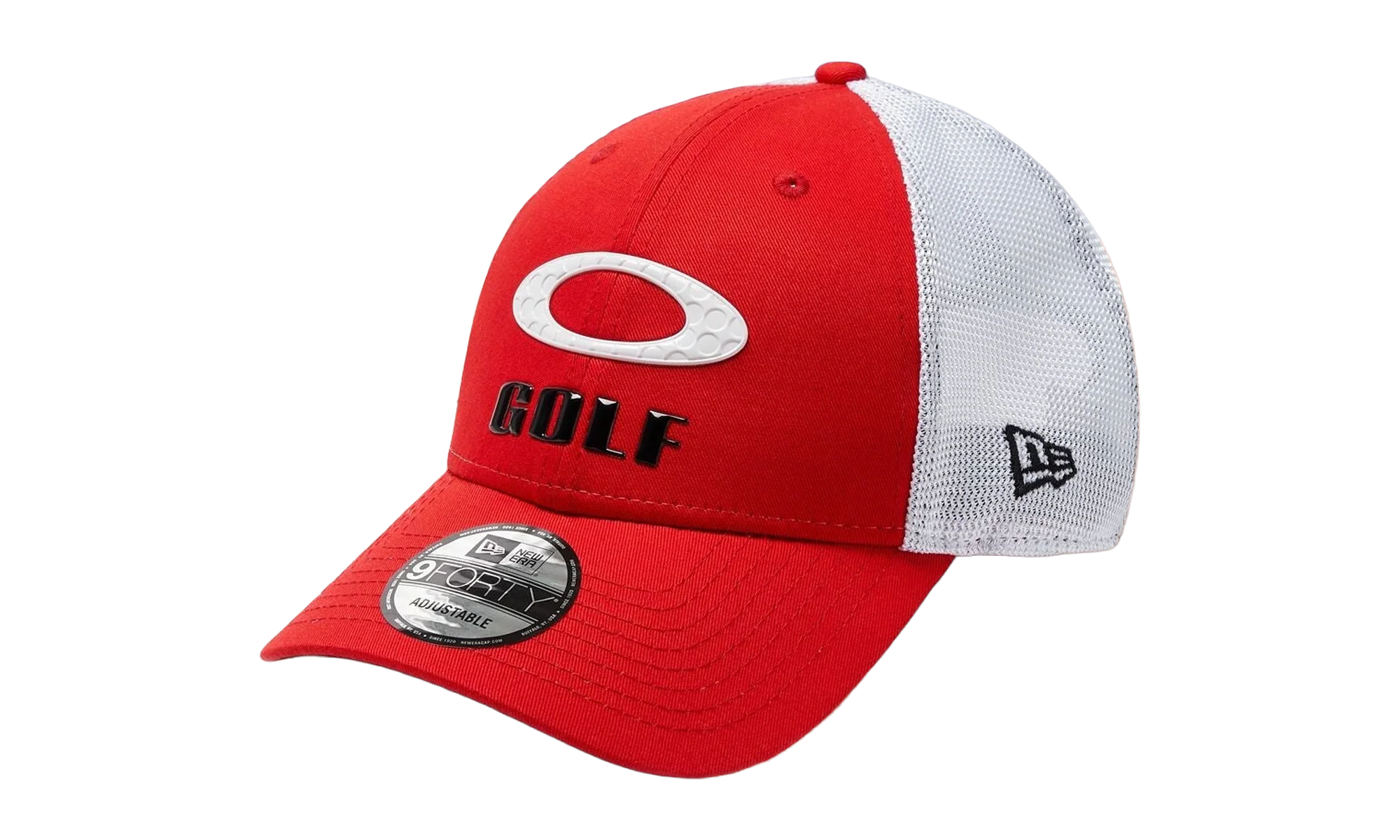 9FORTY OAKLEY x New Era Heather New Era Stripe Golf Snapback Hat "Red Line" 912145LDS 465