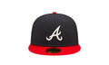 59Fifty MLB Atlanta Braves Pop Sweat Fitted Hat "Navy" 60243505