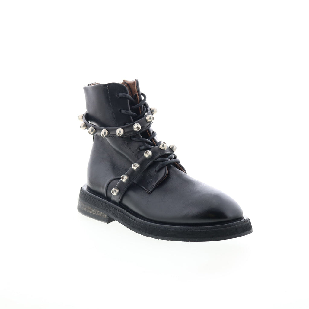 Carl Womens Black Leather Zipper Casual Dress Boots