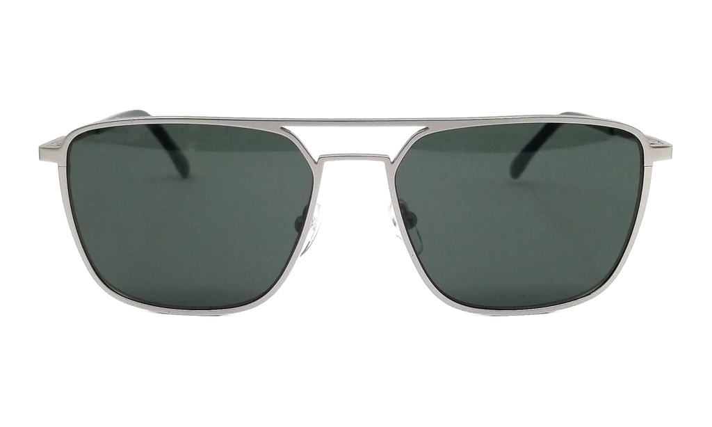 Rectangle Sunglasses "Matte Silver" L194S-035