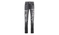 Embroidered Staggered Logo Jeans "Storm Grey Black White" AW23MDS008 516