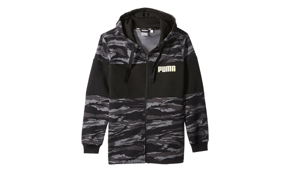 Camo Fullzip Fleece Hoodie "Black" 855054 01