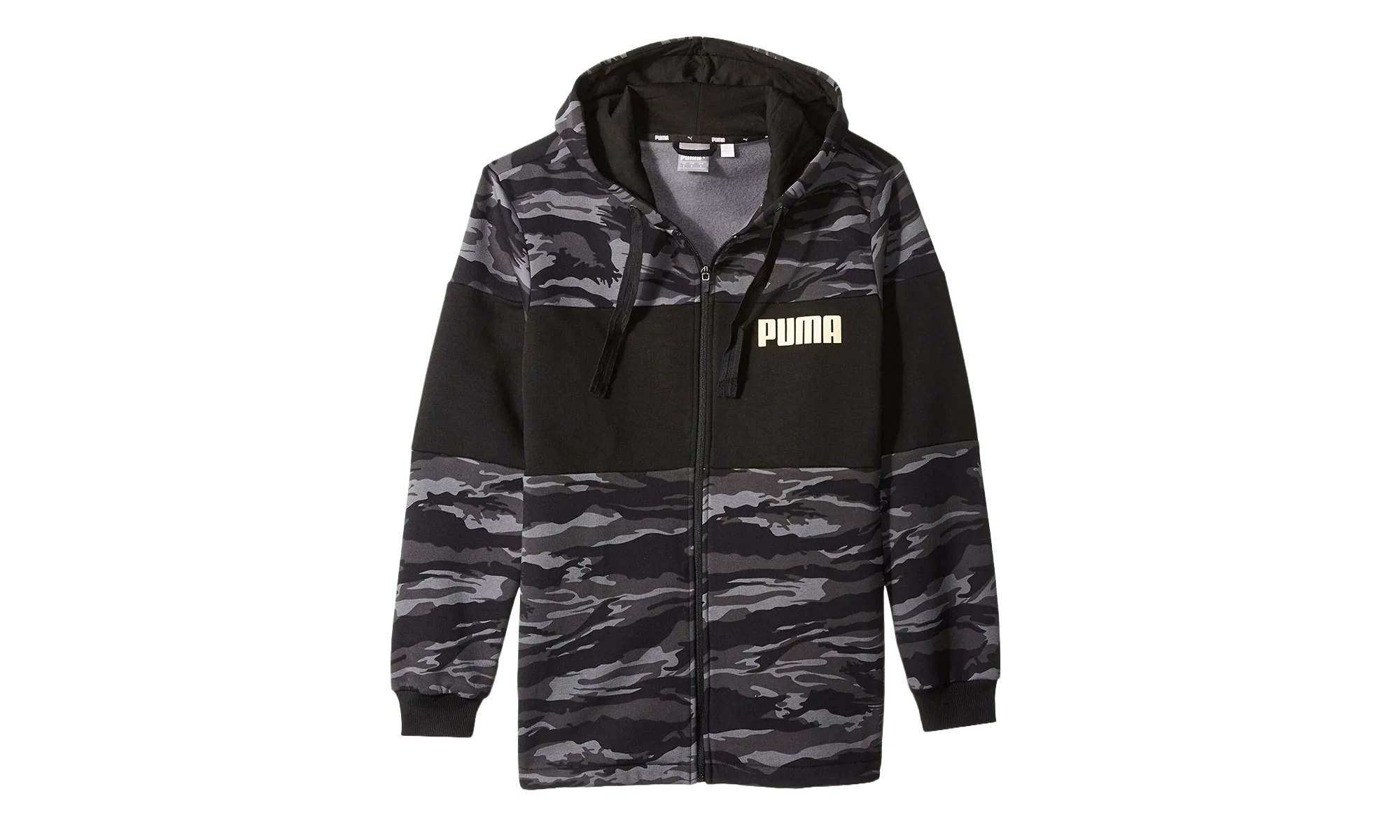 Camo Fullzip Fleece Hoodie "Black" 855054 01