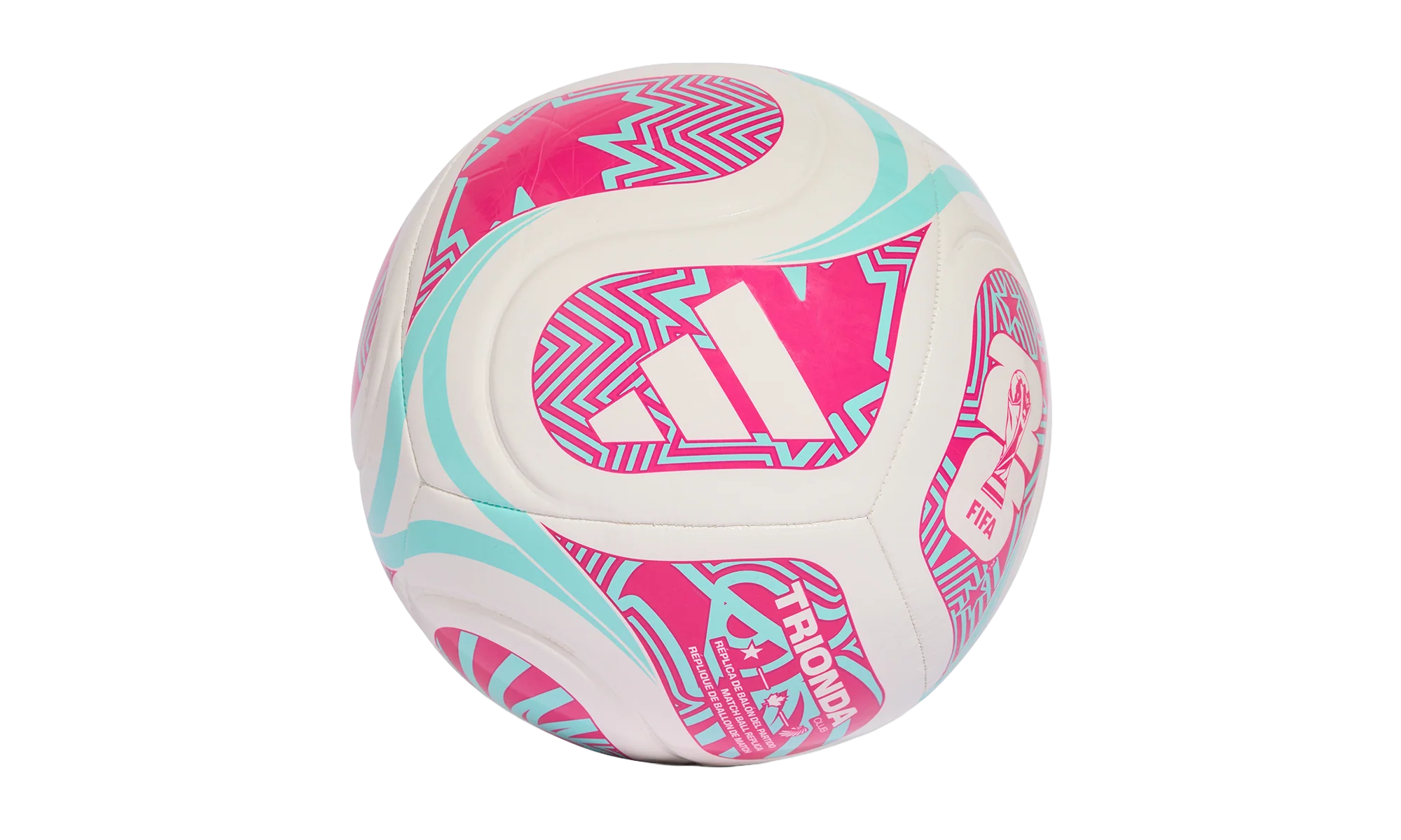 FIFA World Cup 26 Trionda Club Football "White / Flash Aqua / Shock Pink" JD8054