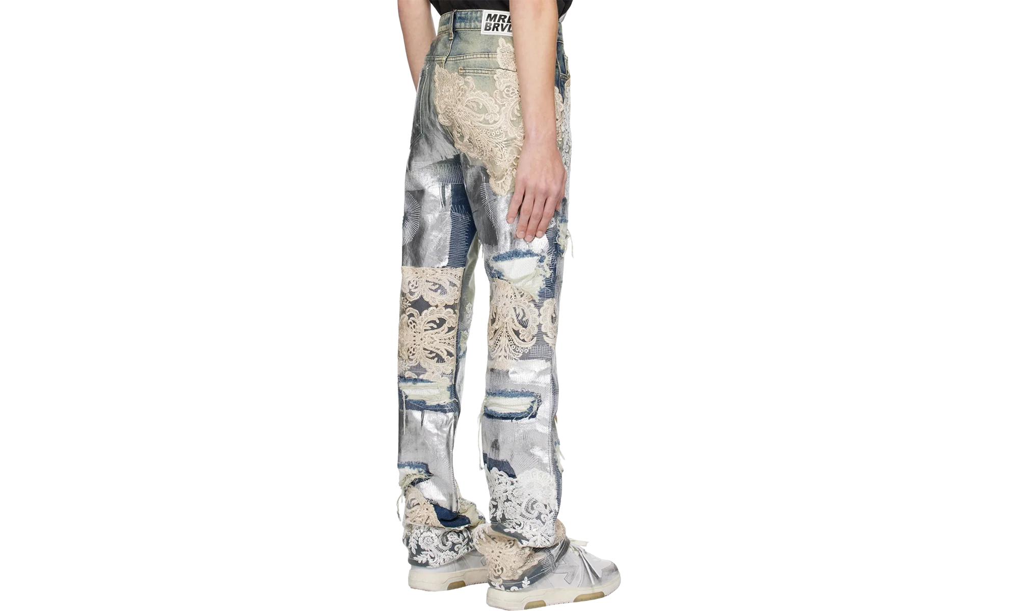 Metal Lace Jeans "Sky" 232389M186003