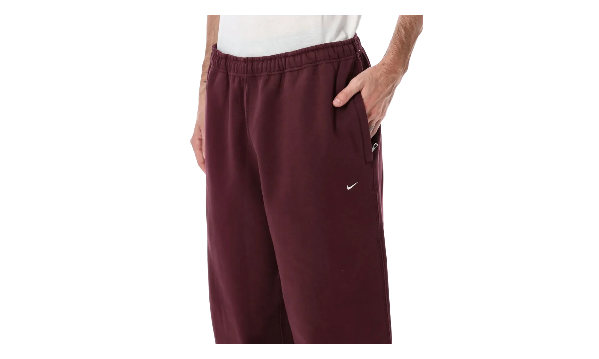 Solo Swoosh Cuffed Fleece Pants "Burgundy Crush" HV1088 652