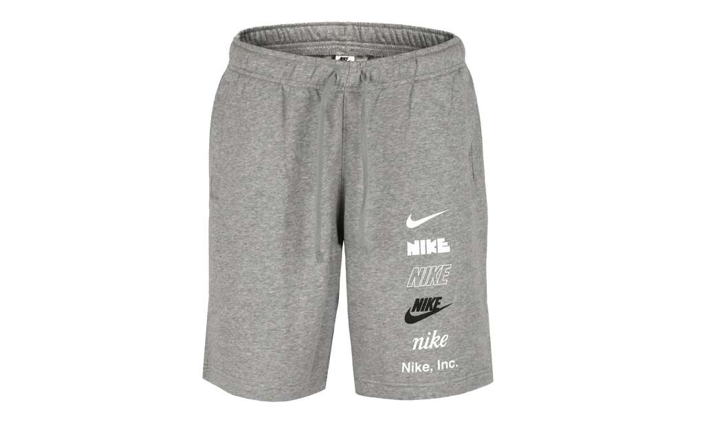 Club+ French Terry Multi-Logo Shorts "Dark Grey Heather" FB8830 063