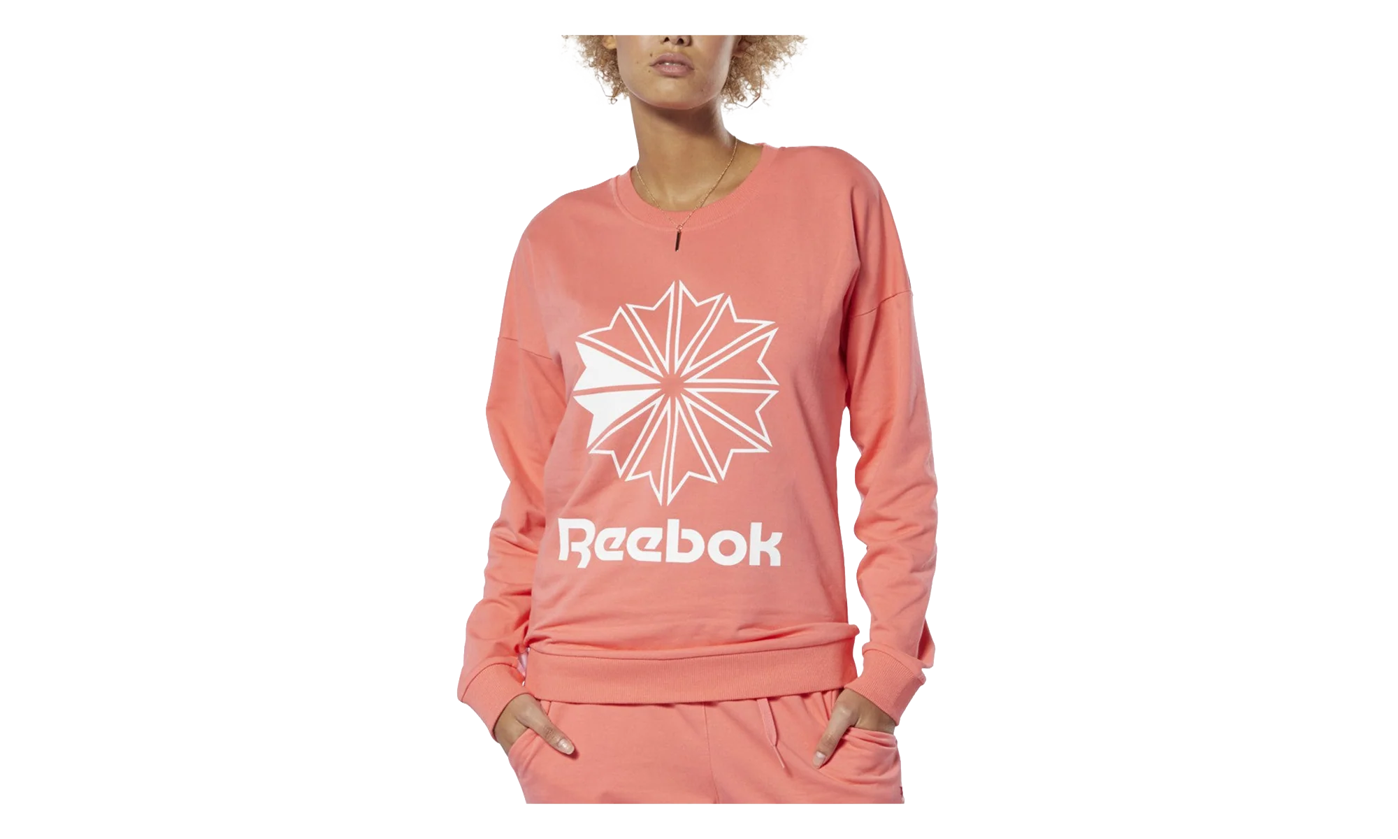 Classics French Terry Crew Sweatshirt WMNS "Bright Rose" DT7245