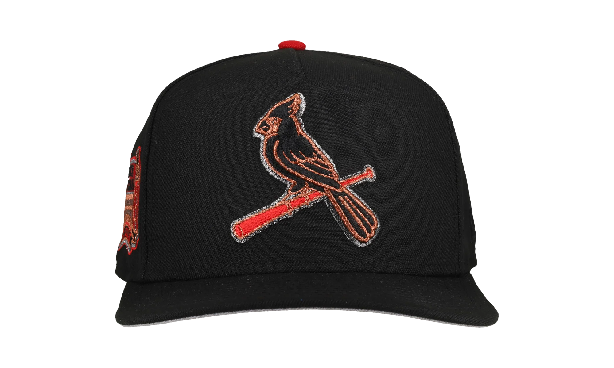 9FIFTY St. Louis Cardinals Busch Stadium A Frame Snapback Hat "Black Metallics" NE384