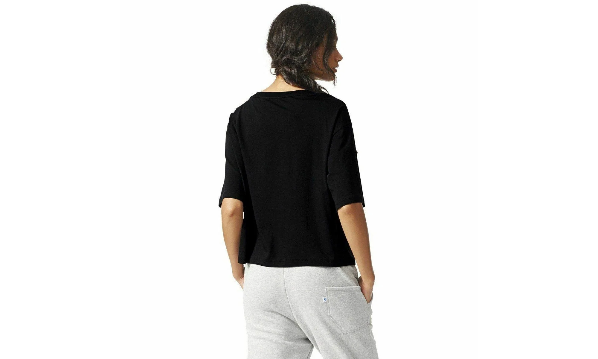 Originals Ramera Flag Cropped Tee WMNS "Black" AJ8944
