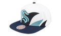 NHL Vintage Sharktooth Snapback Cap "Seattle Kraken - White" 6HSSSH22088 SKRWHIT