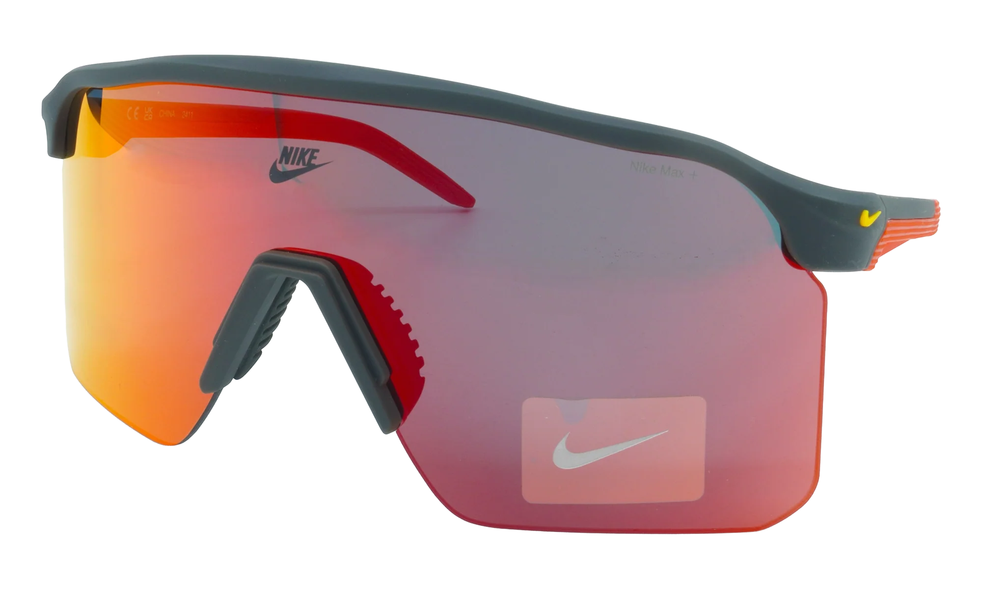 Expedition Shield Sunglasses "Matte Dark Smoke Grey / Red Mirror" IB6562X 200