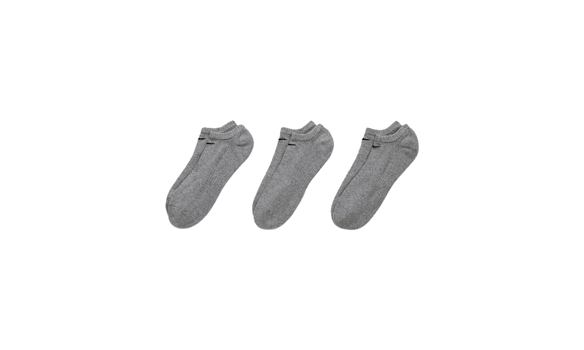 Everyday Plus Cushioned Training No-show Socks (3 Pairs) "Grey / Black" SX7673 064