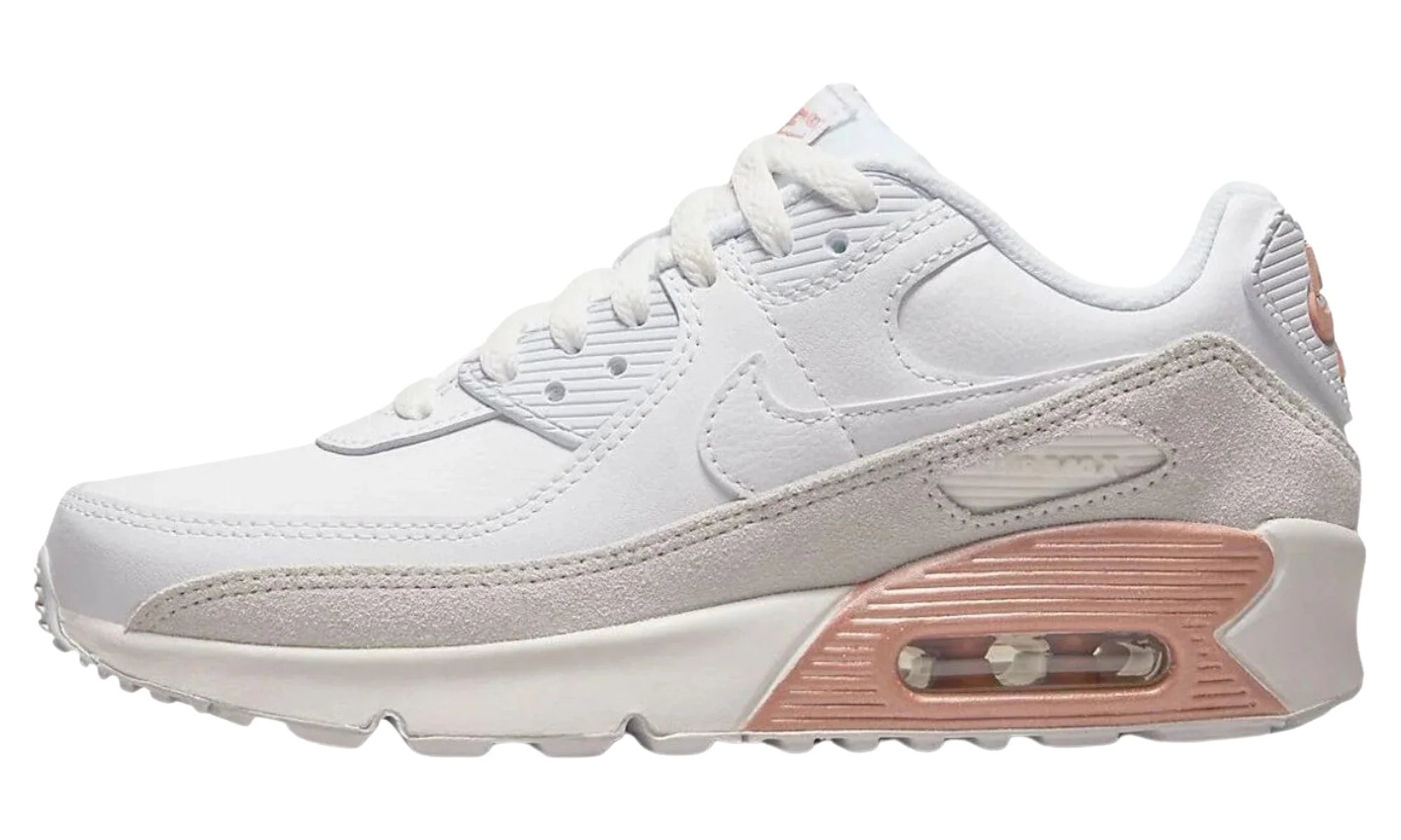 Air Max 90 Leather GS "White Metallic Red Bronze" CD6864 117