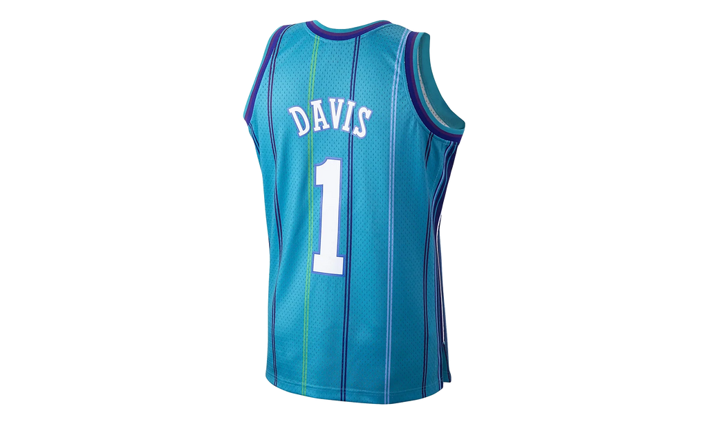 NBA Baron Davis Swingman Road Jersey "1999 Charlotte Hornets - Teal" SMJYGS18409 CHOTEAL99BDV