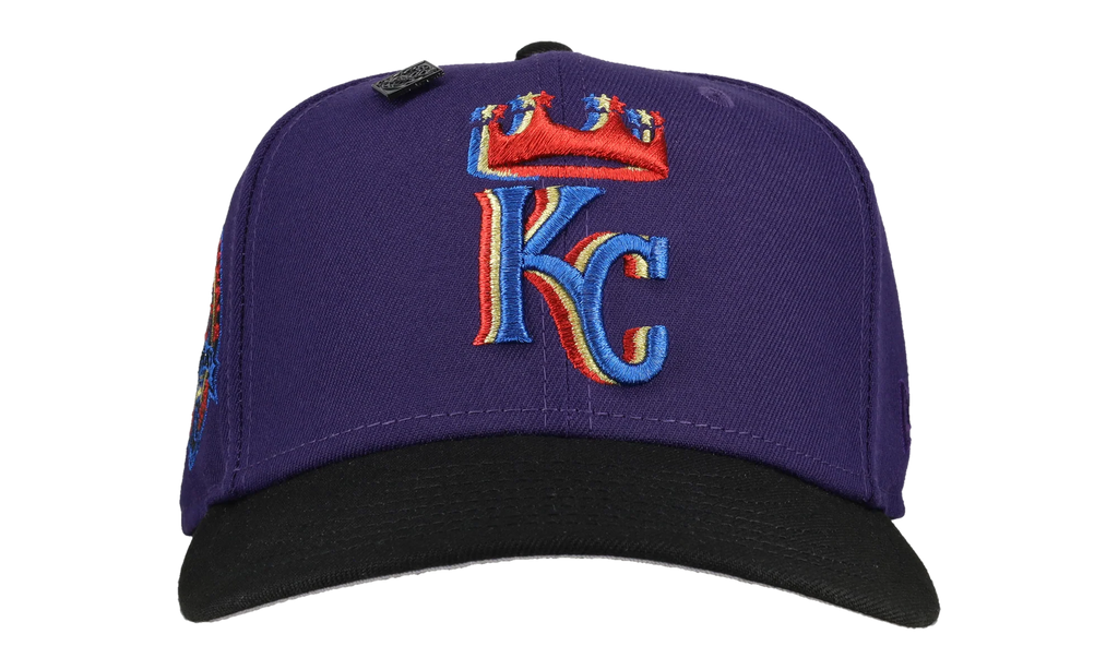 59FIFTY Kansas City Royals Trippy 40th Anniversary Patch Fitted Hat "Blue / Grey" 123451297206
