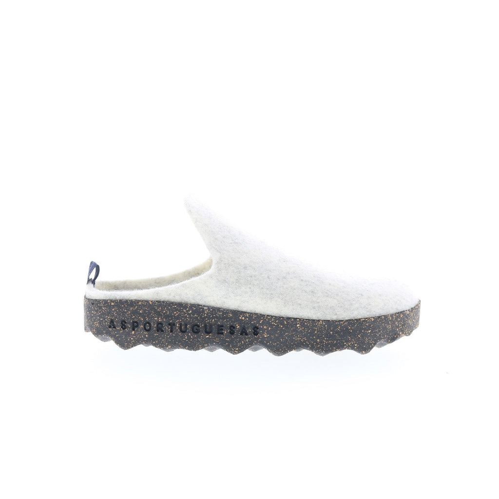 Asportuguesas Come COME023ASP-042 Womens White Slip On Clog Flats Shoes