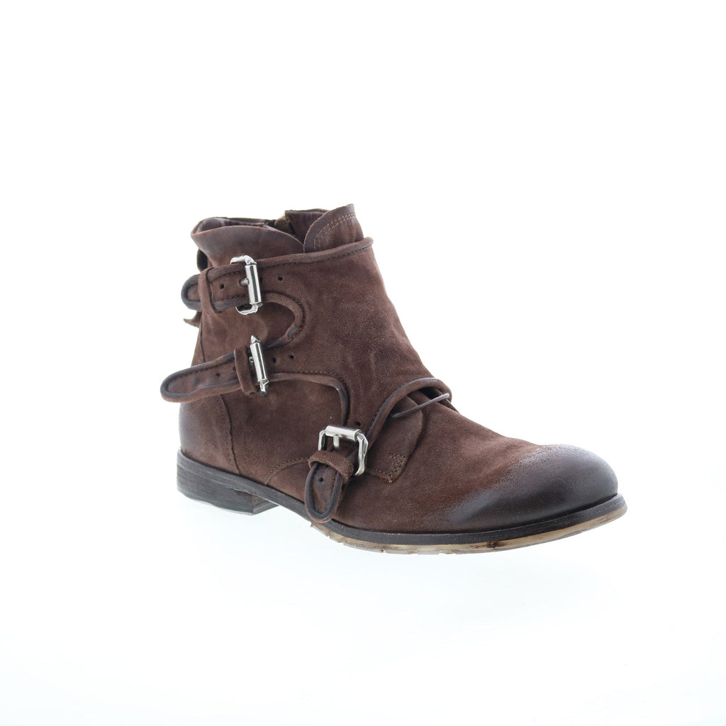 Copper Mens Brown Leather Zipper Casual Dress Boots