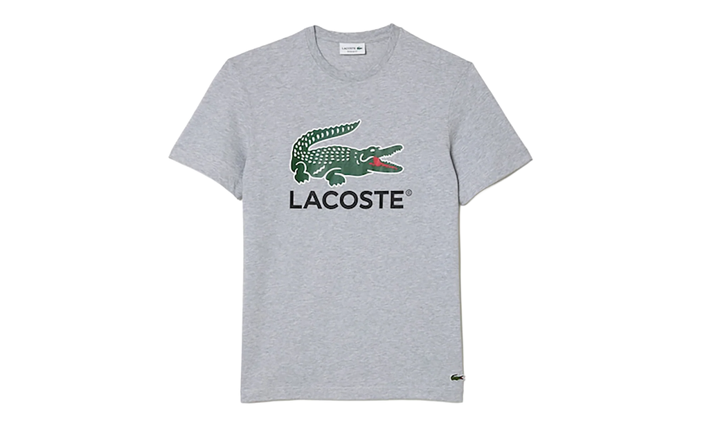 Cotton Jersey Signature Print T-Shirt "Grey Chine" TH1285 CCA