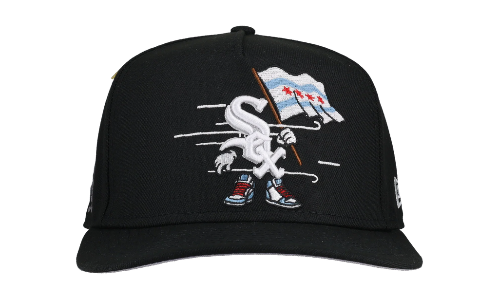 9FIFTY Chicago White Sox Cartoon A Frame Snapback Hat "Black" NE98