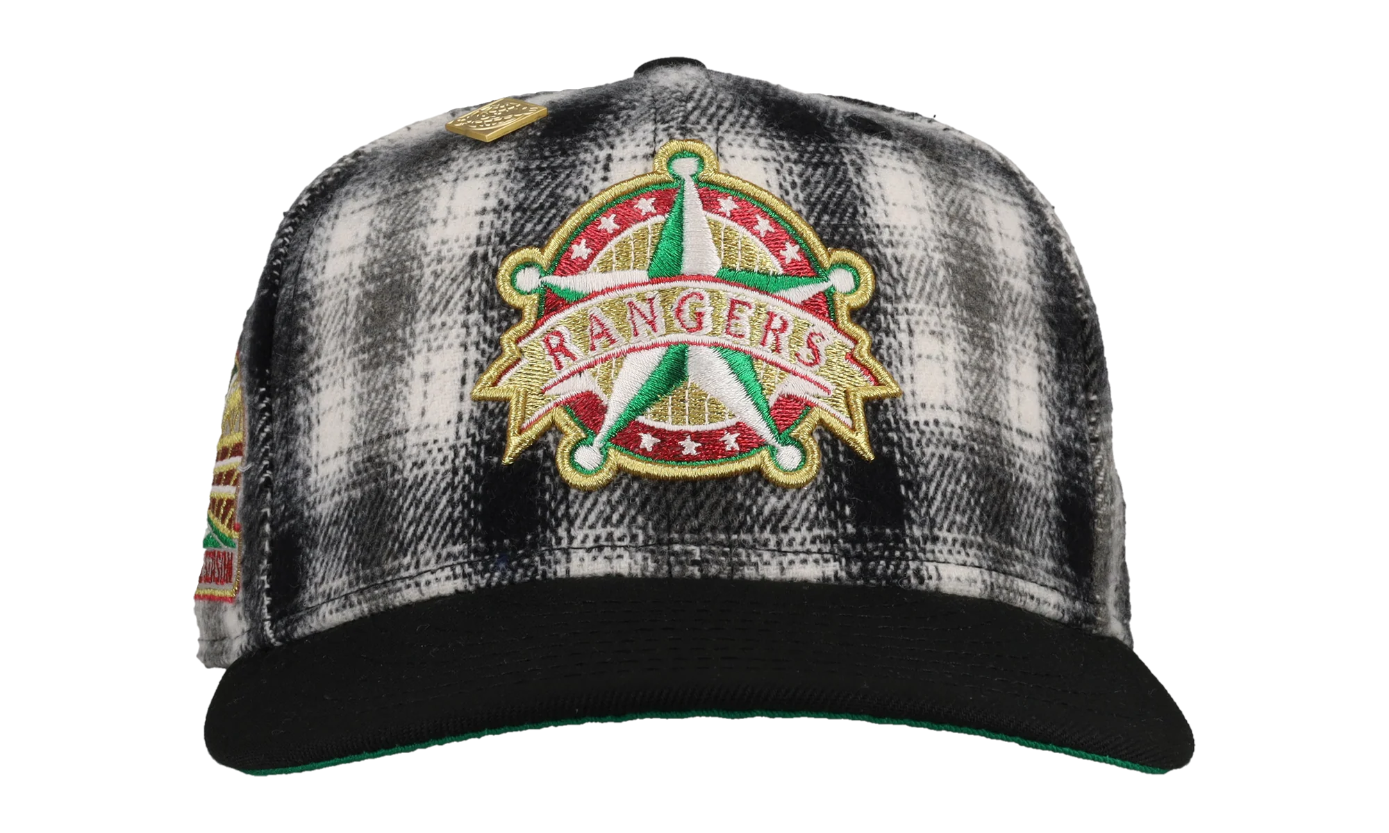 59FIFTY Texas Rangers "Holiday Plaid" 2020 Inaugural Fitted Hat "Metallic - Black Plaid" 123451298058