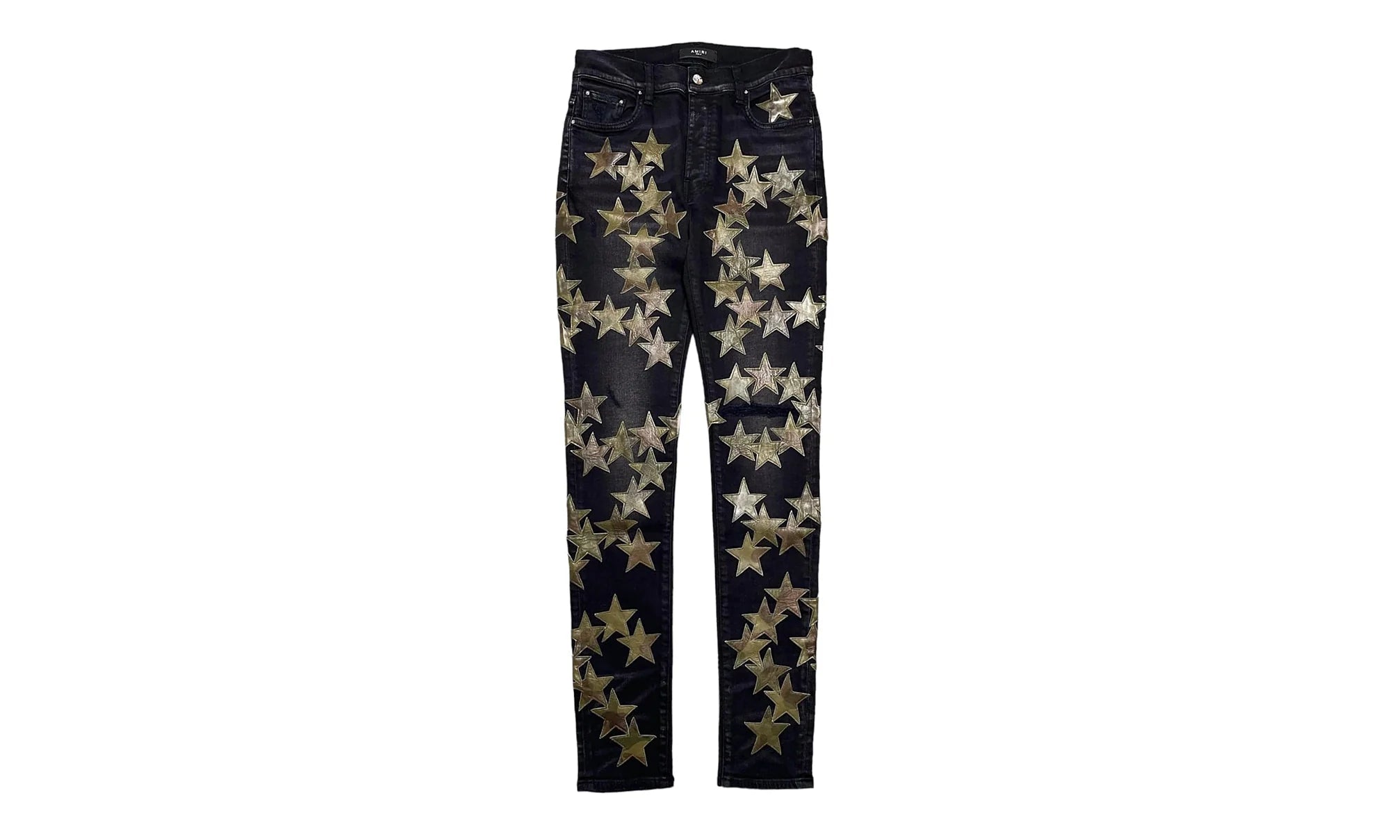 Leather Star Patch Jeans "Chemist - Aged Black" PF22MDS023 023