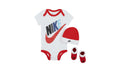 Baby Bodysuit, Hat and Booties 3-PC Box Set "White / Red" MN0313 R4Y