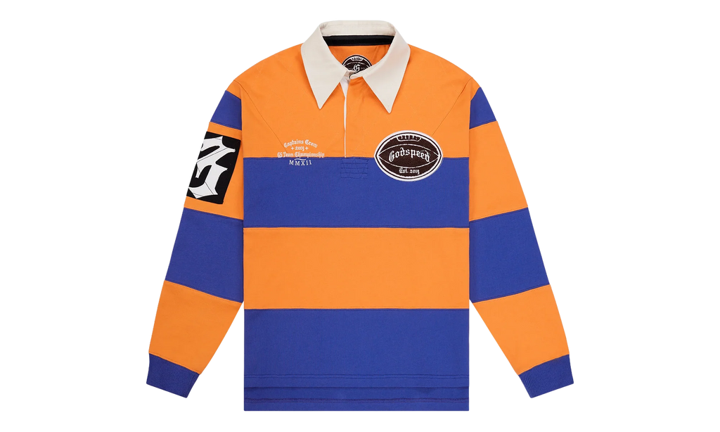 Classic Field Rugby Shirt "Orange / Blue" JUEQ81MO