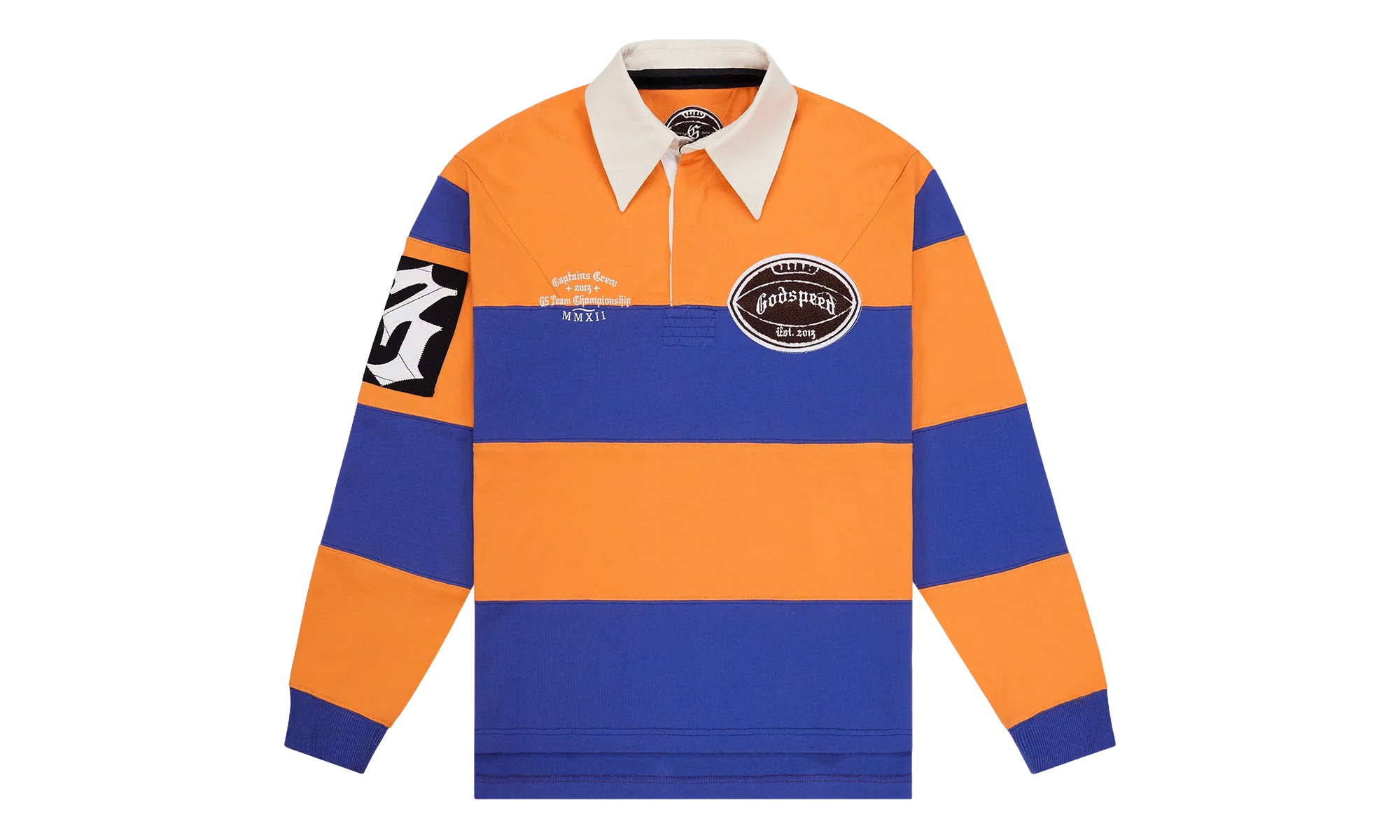 Classic Field Rugby Shirt "Orange / Blue" JUEQ81MO