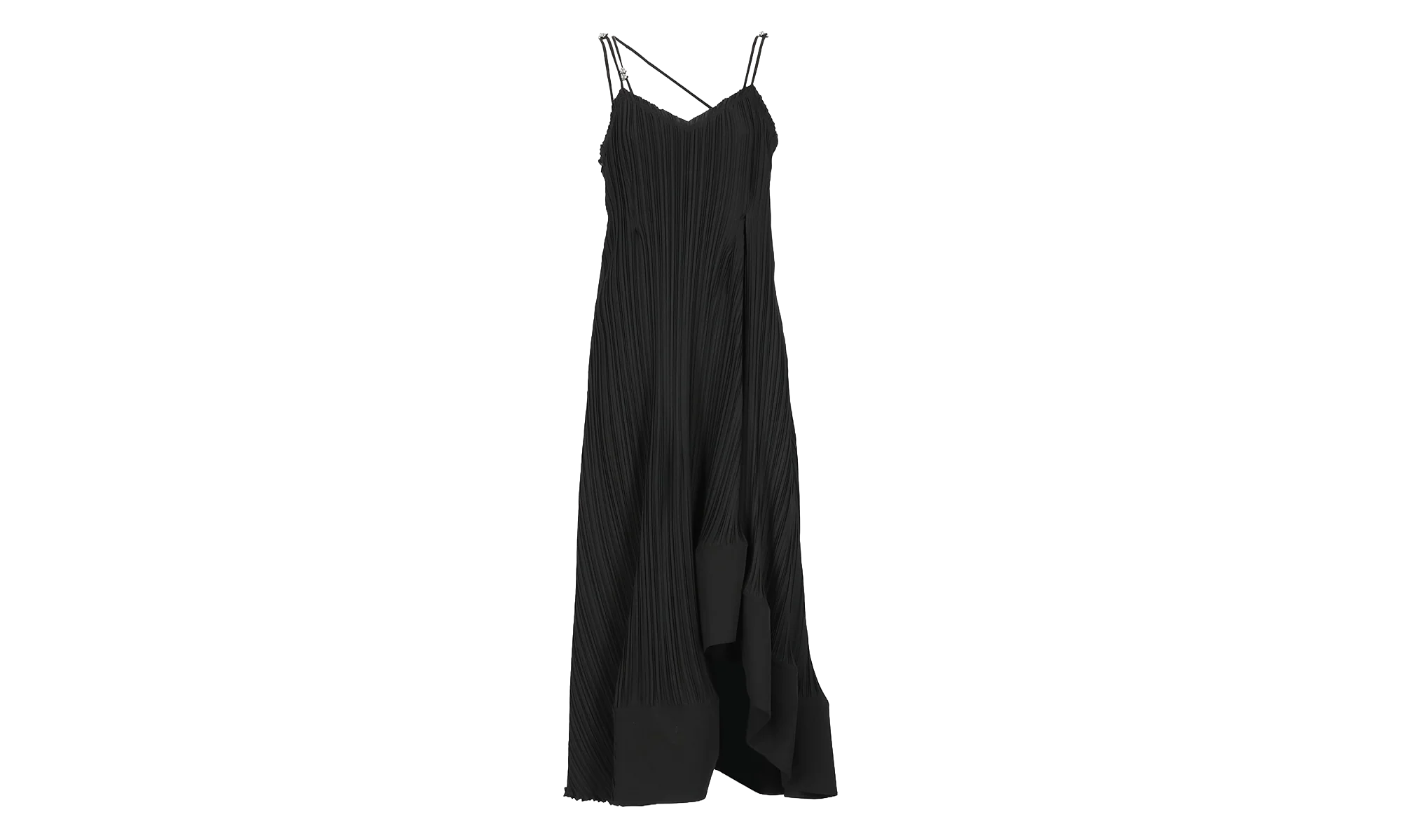 PLEATED LONG STRAP DRESS "Black" RW DR0014 5904 P24 10