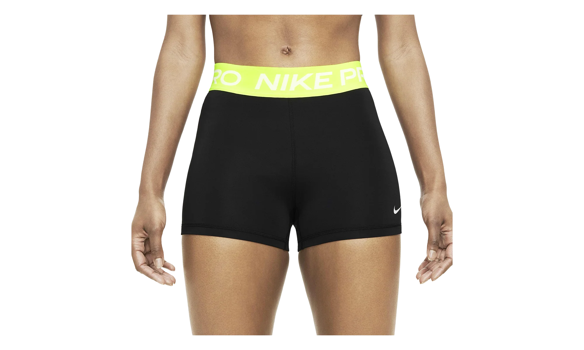 Pro 3" Shorts WMNS "Black / Volt" CZ9857 013