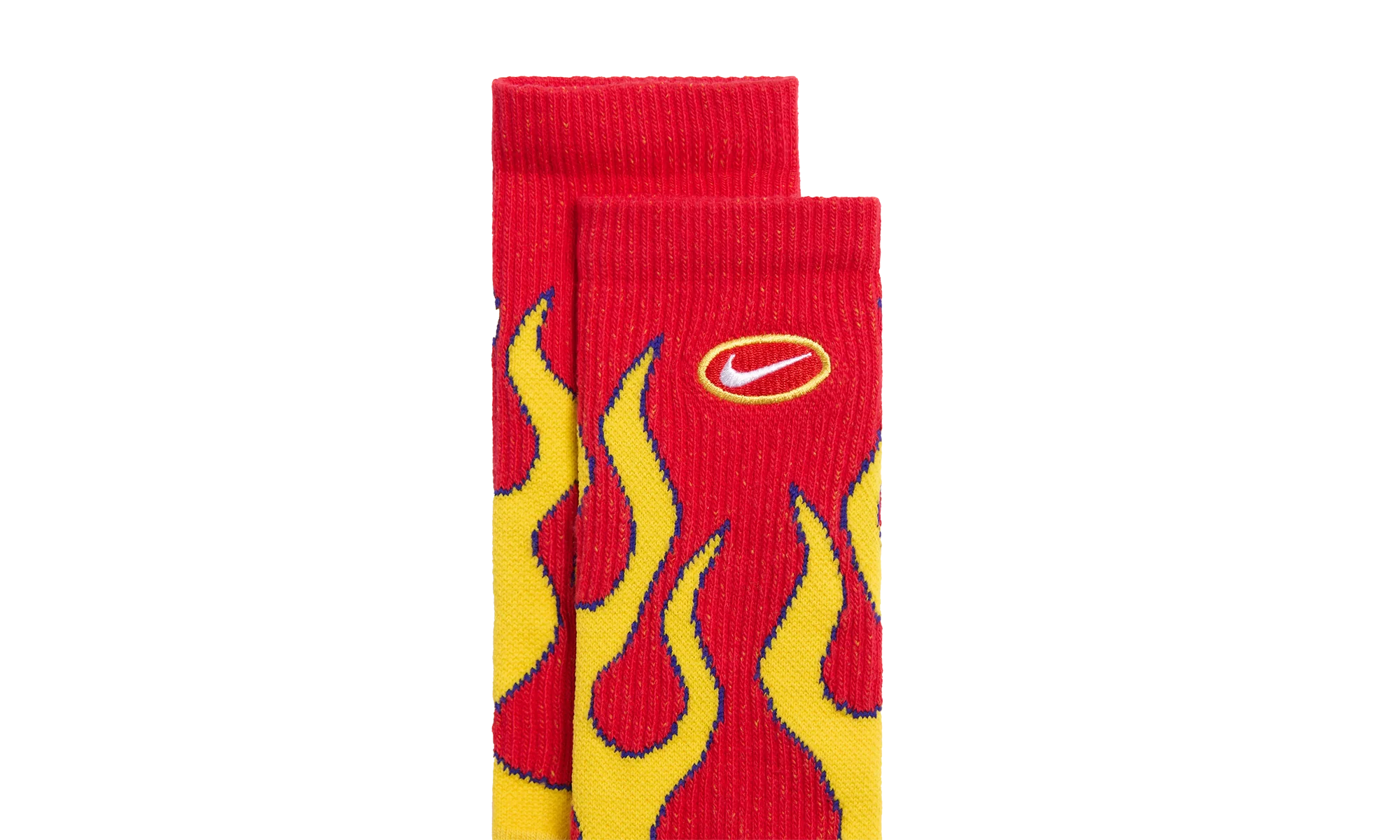 Everyday Plus Cushioned Crew Socks "Red Yellow Flames - (1 Pair)" IB2285 657